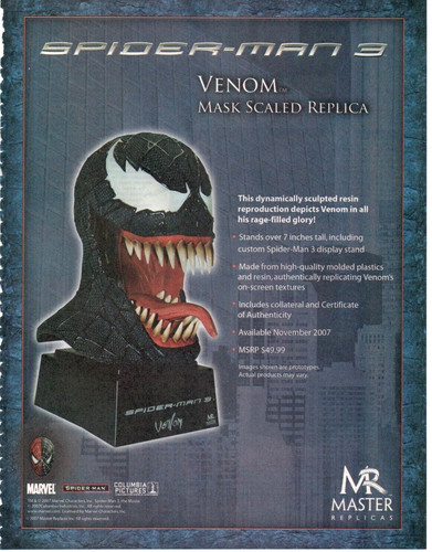 2007 marvel maschera replica - marvel,